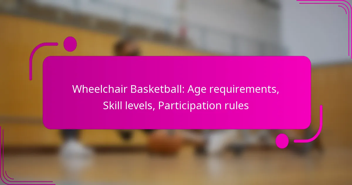 Wheelchair Basketball: Age requirements, Skill levels, Participation rules