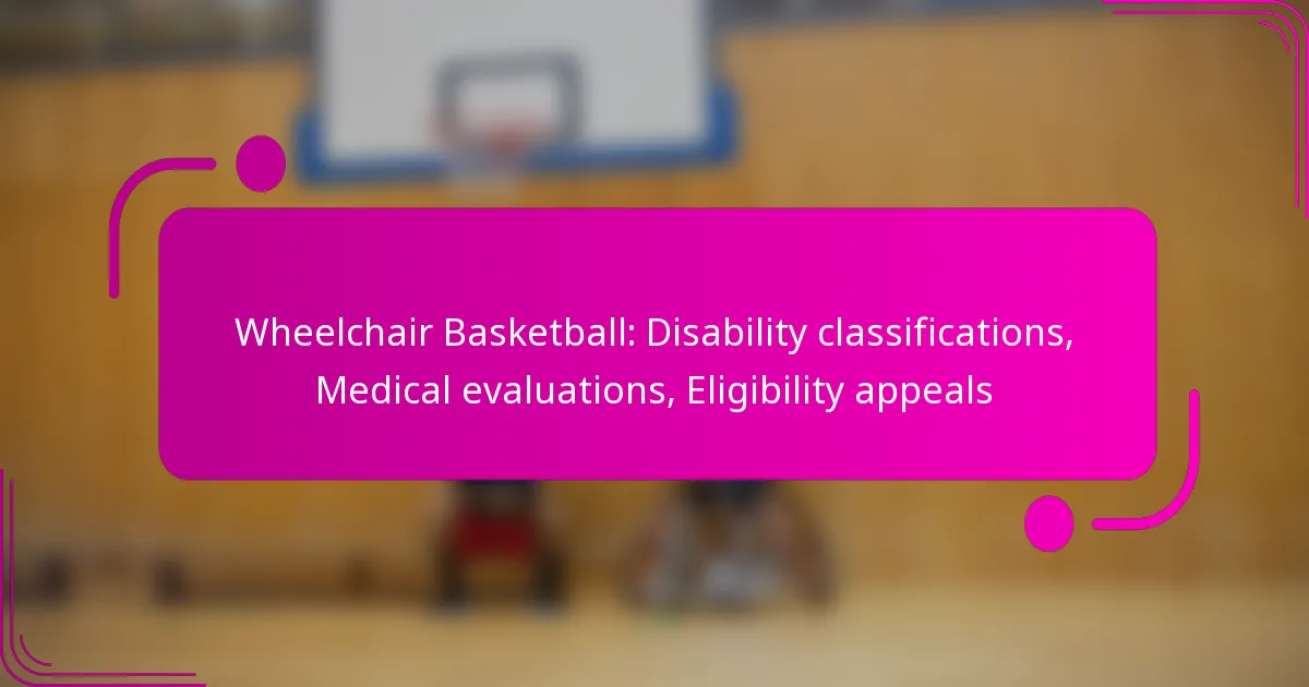 Wheelchair Basketball: Disability classifications, Medical evaluations, Eligibility appeals