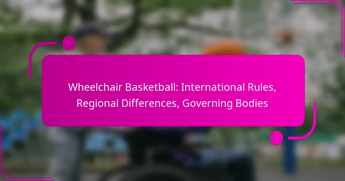 Wheelchair Basketball: International Rules, Regional Differences, Governing Bodies
