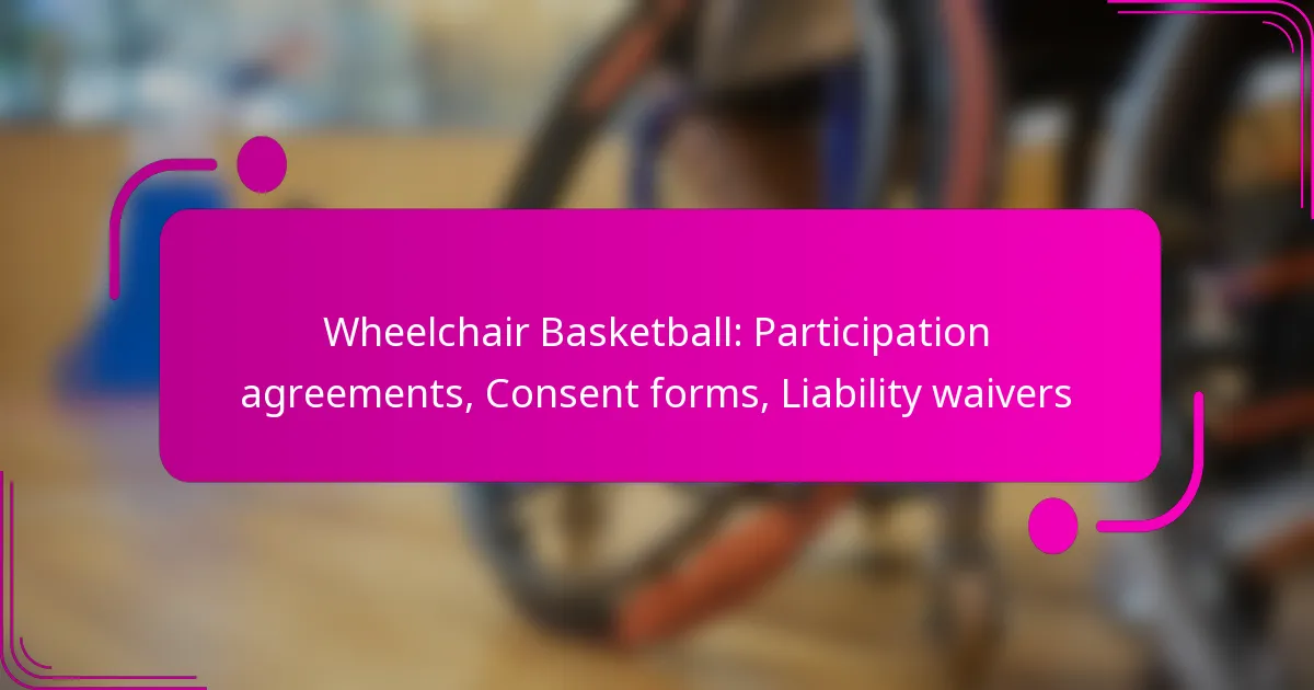 Wheelchair Basketball: Participation agreements, Consent forms, Liability waivers