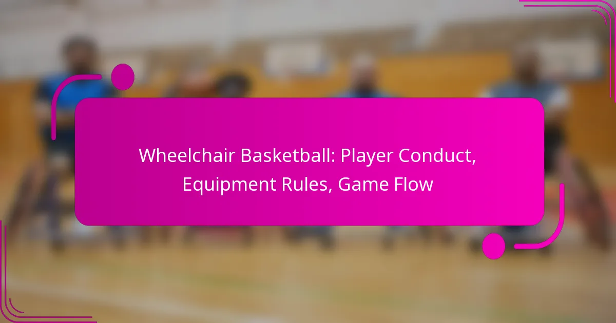 Wheelchair Basketball: Player Conduct, Equipment Rules, Game Flow