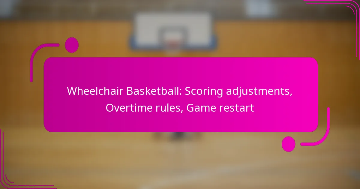 Wheelchair Basketball: Scoring adjustments, Overtime rules, Game restart