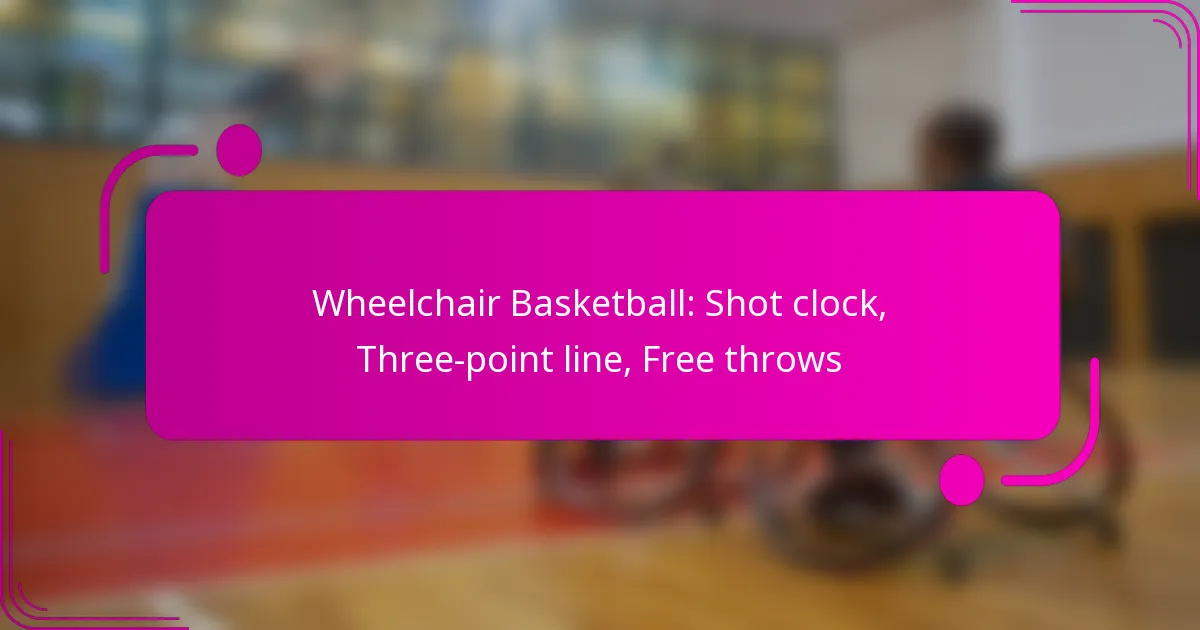 Wheelchair Basketball: Shot clock, Three-point line, Free throws