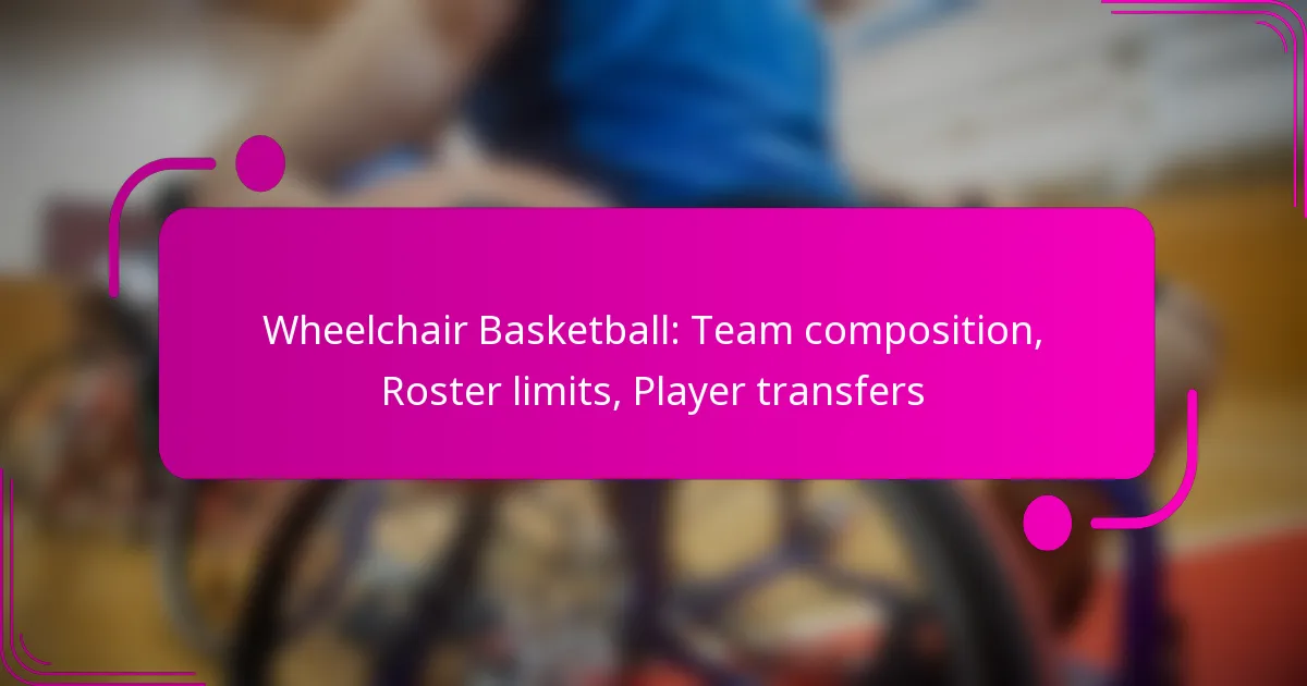 Wheelchair Basketball: Team composition, Roster limits, Player transfers
