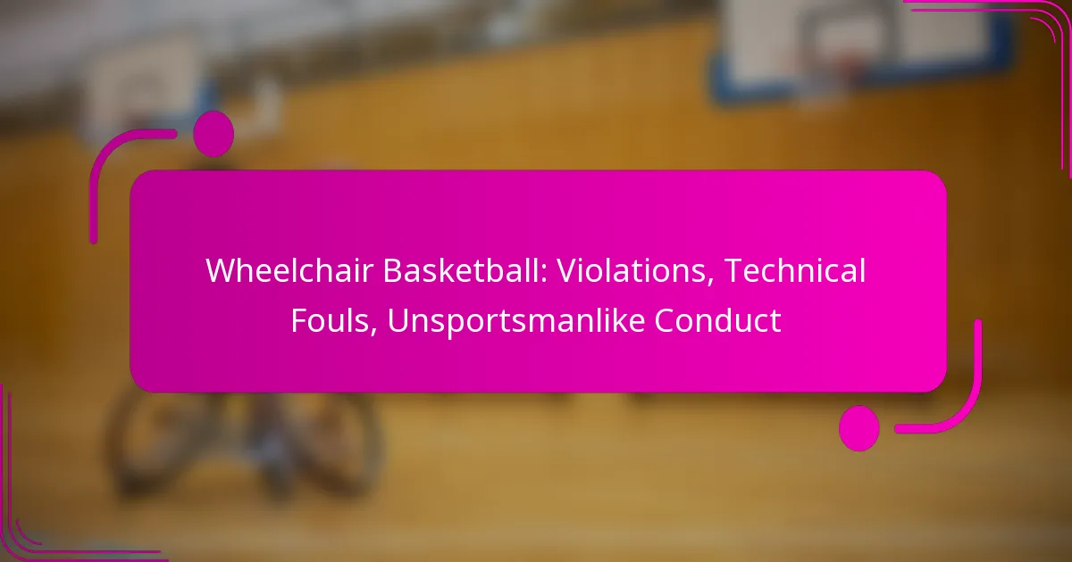 Wheelchair Basketball: Violations, Technical Fouls, Unsportsmanlike Conduct