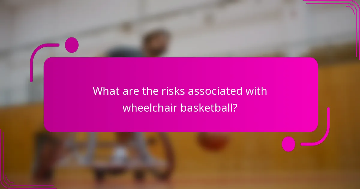 What are the risks associated with wheelchair basketball?