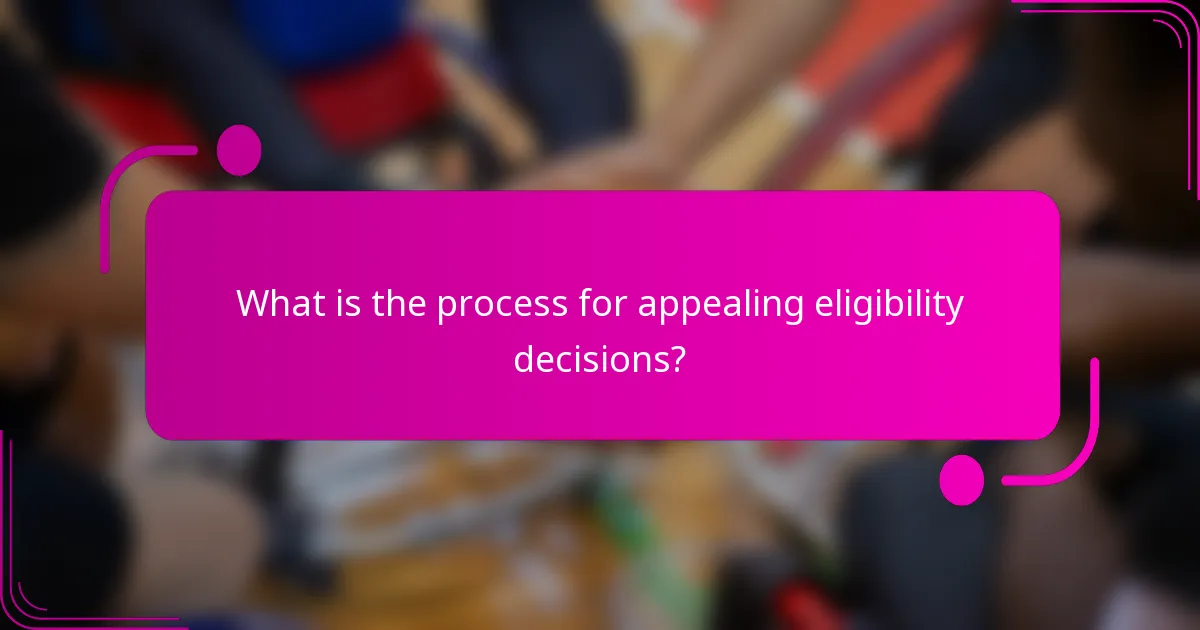 What is the process for appealing eligibility decisions?